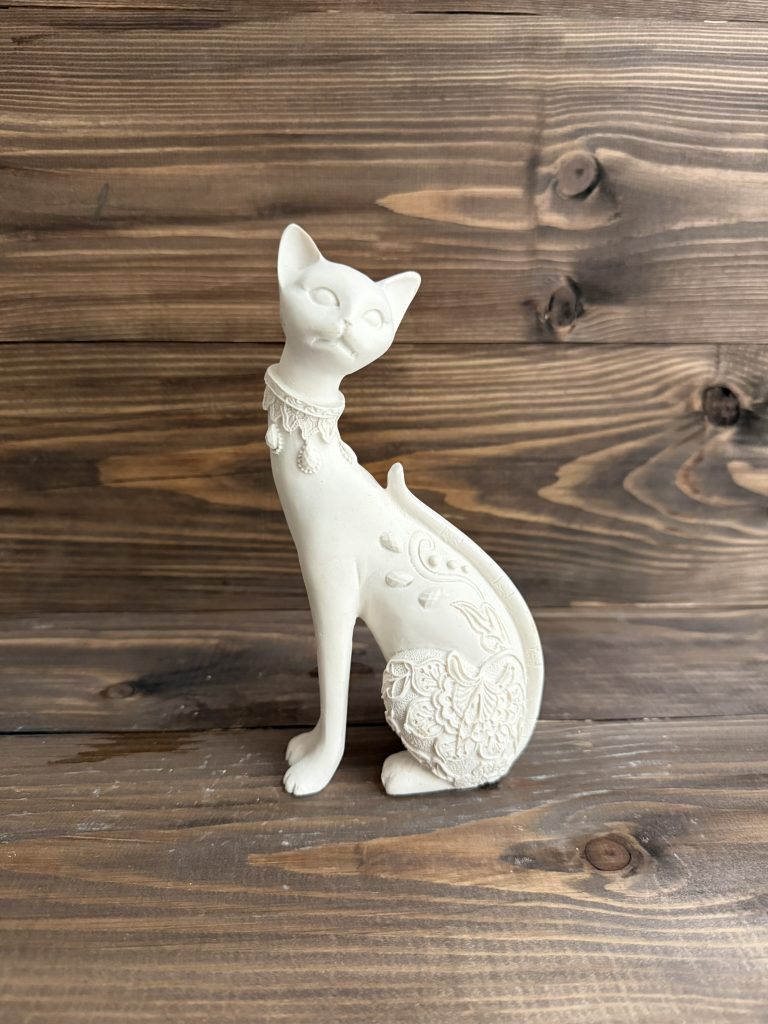 Ham Polyester Modern Kedi Figürü