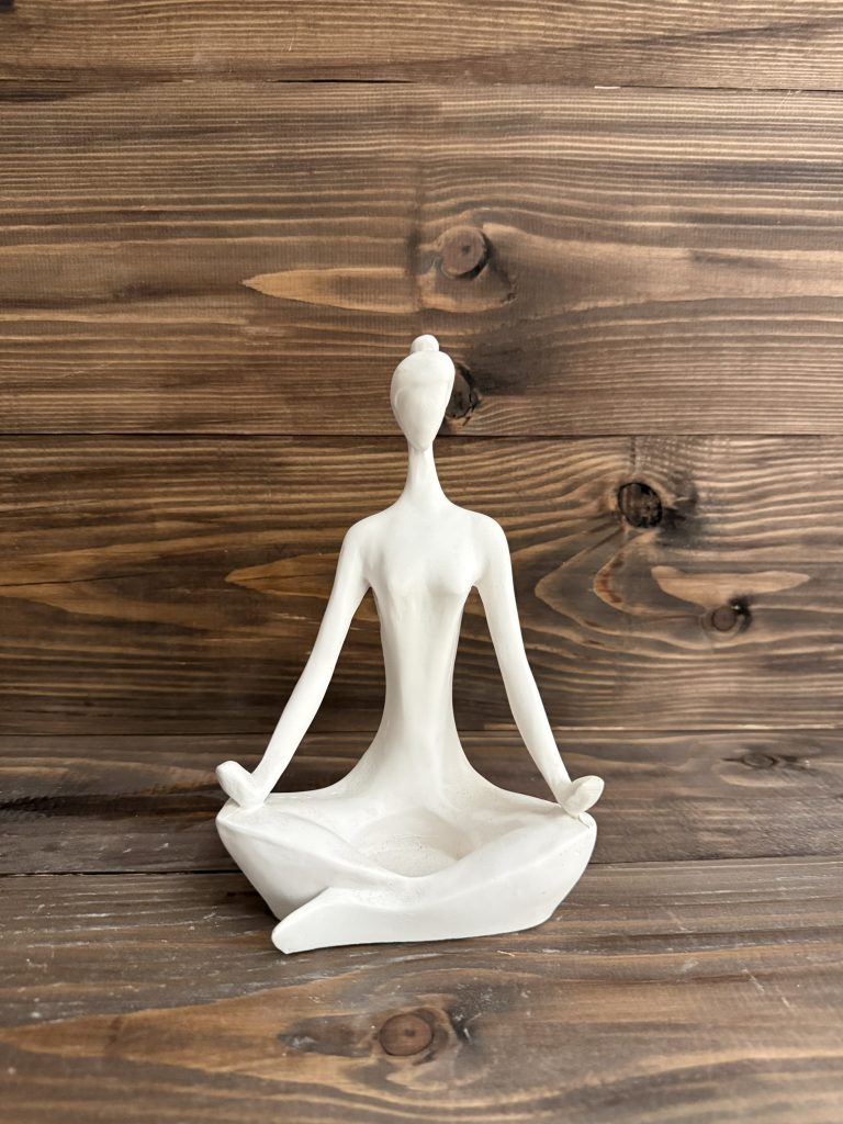 Ham Polyester Lotus Yoga Kadın Figürü