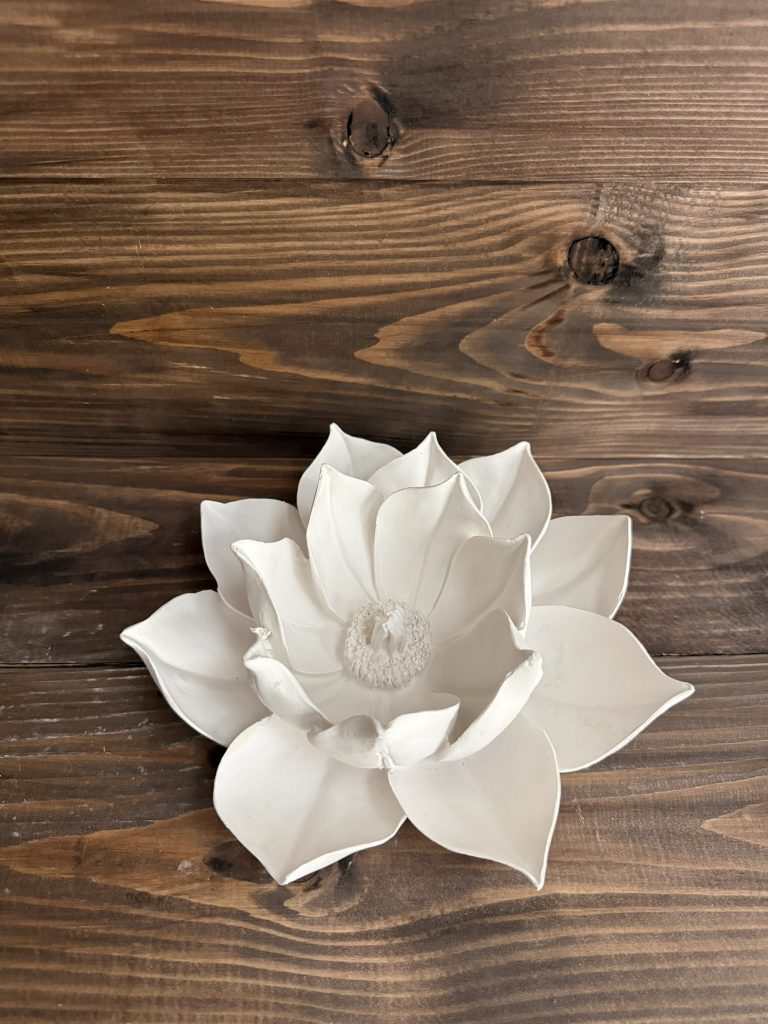 Ham Polyester Lotus Çiçek Obje Orta