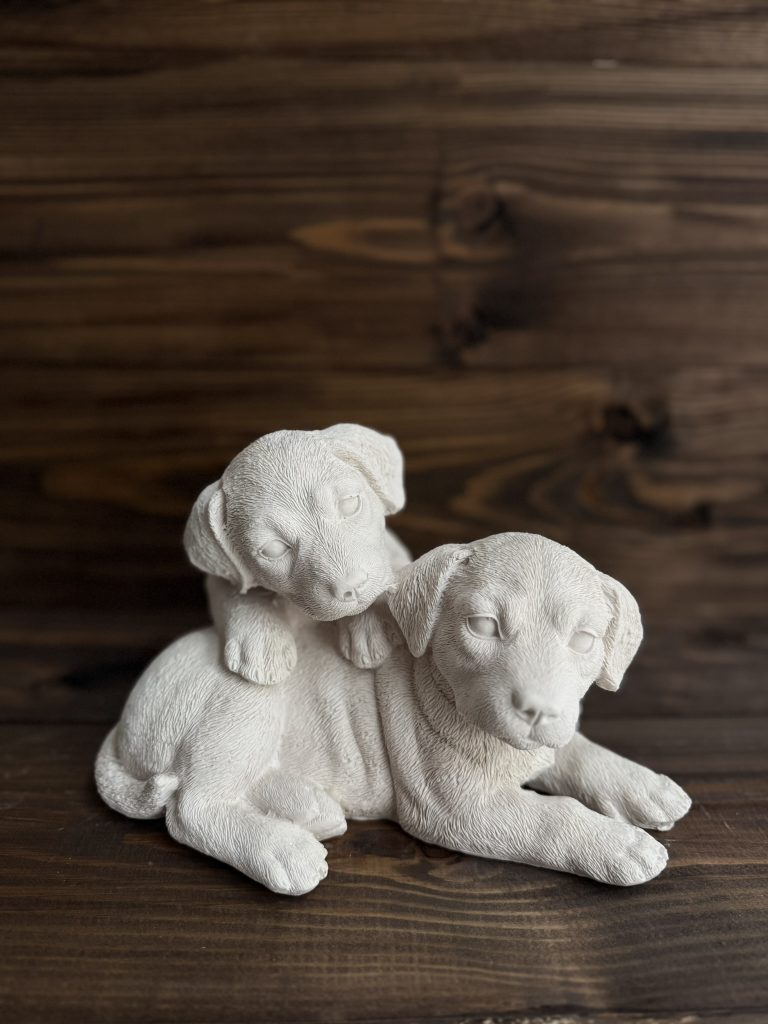 Ham Polyester Milo İkili Köpek Figürü
