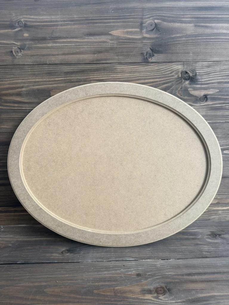 Ham Ahşap Büyük Oval Tepsi