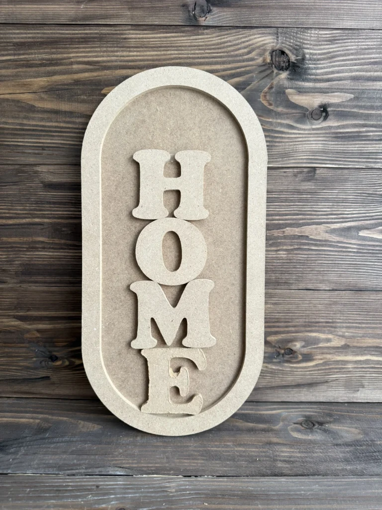 Ham Ahşap HOME Duvar Panosu