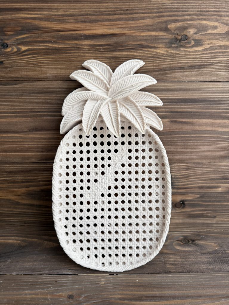 Ham Polyester Dekoratif Ananas Sunumluk Büyük