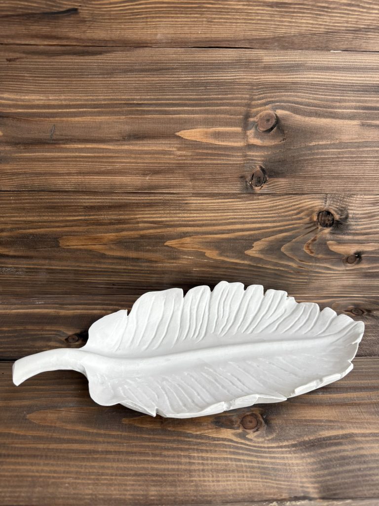Ham Polyester Flora Yaprak Dekoratif Tabak Küçük