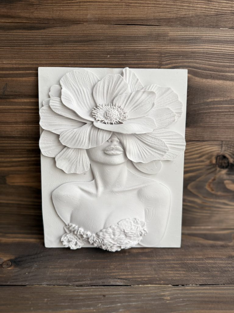 Ham Polyester Flora Yüz Pano