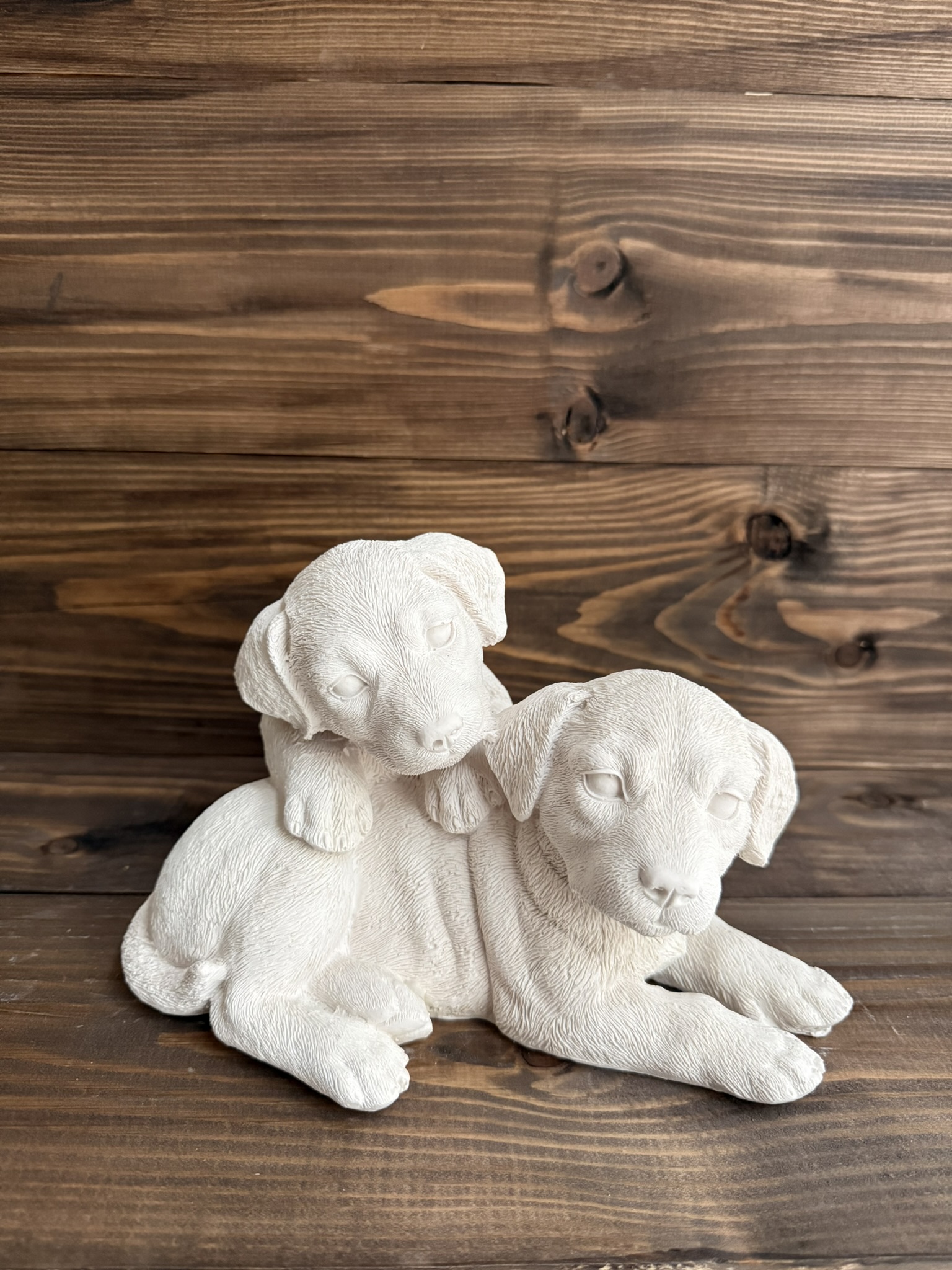 Ham Polyester Milo İkili Köpek Figürü