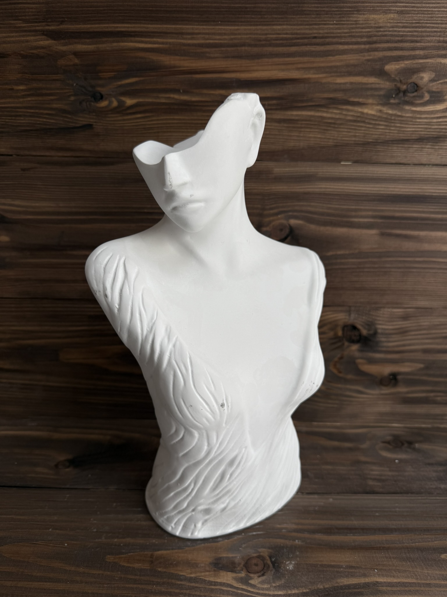 Ham Polyester Nera Soyut İnsan Büstü