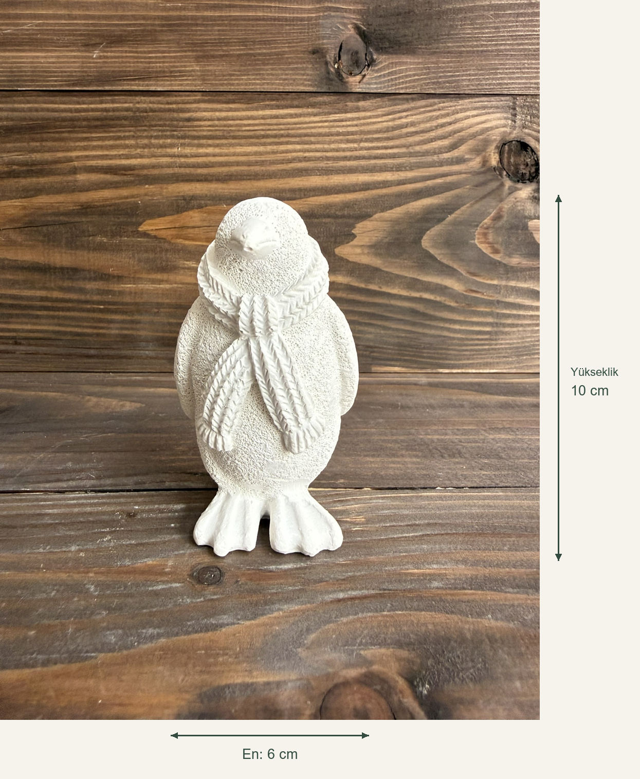 Ham Polyester Piko Atkılı Penguen – Yükseklik: 10 cm; En: 6 cm
